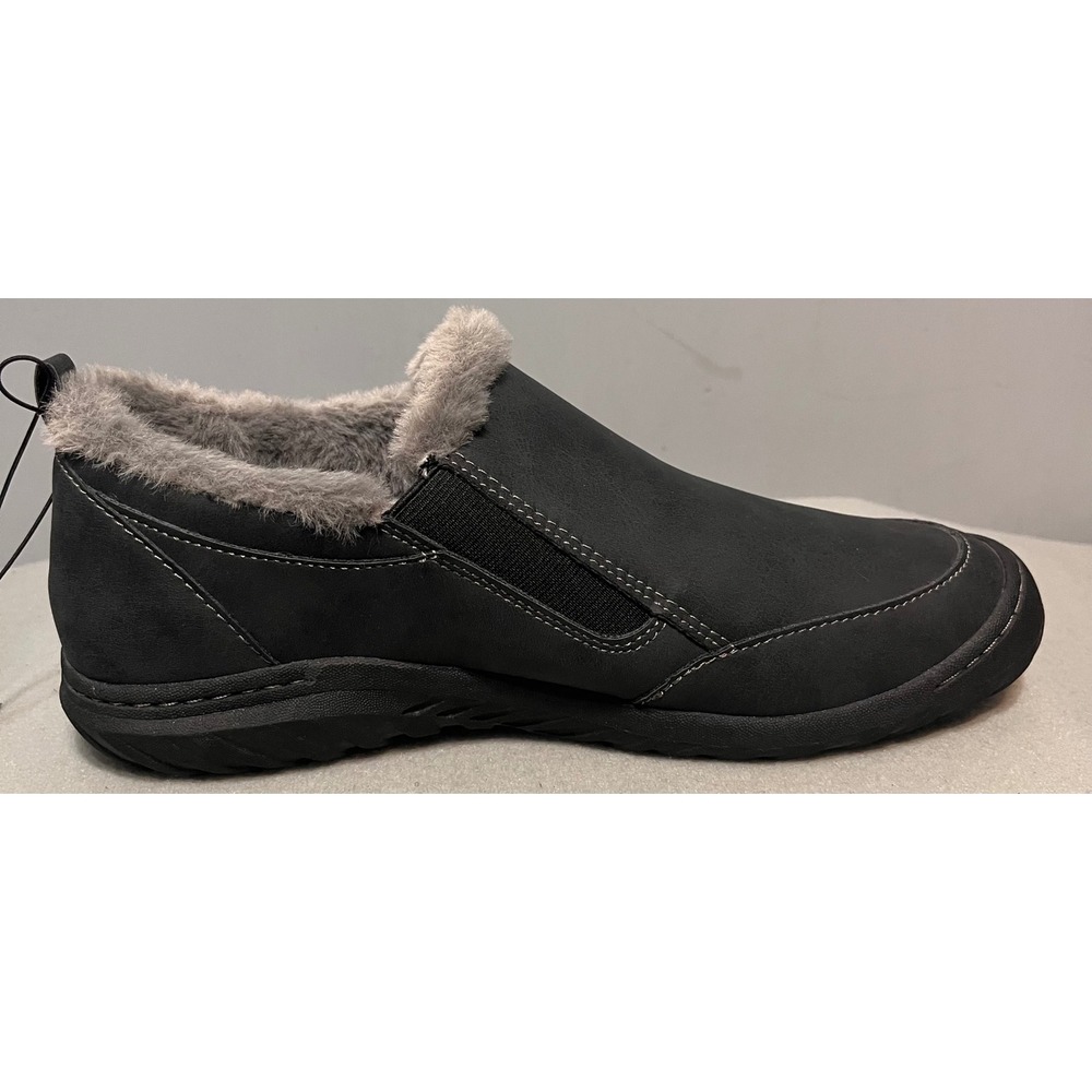 JSport by Jambu Womens Black Faux Fur Lined Memory Foam Slip On Shoes Sz 10 NWT - Picture 6 of 9